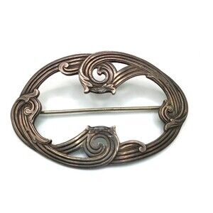 Sterling Silver Ornate Brooch